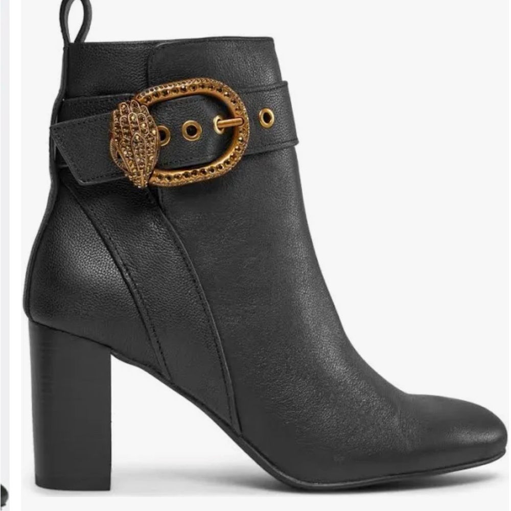 Kurt Geiger Black and Gold Ankle Boots Size 41 or 10 - Picture 3 of 14